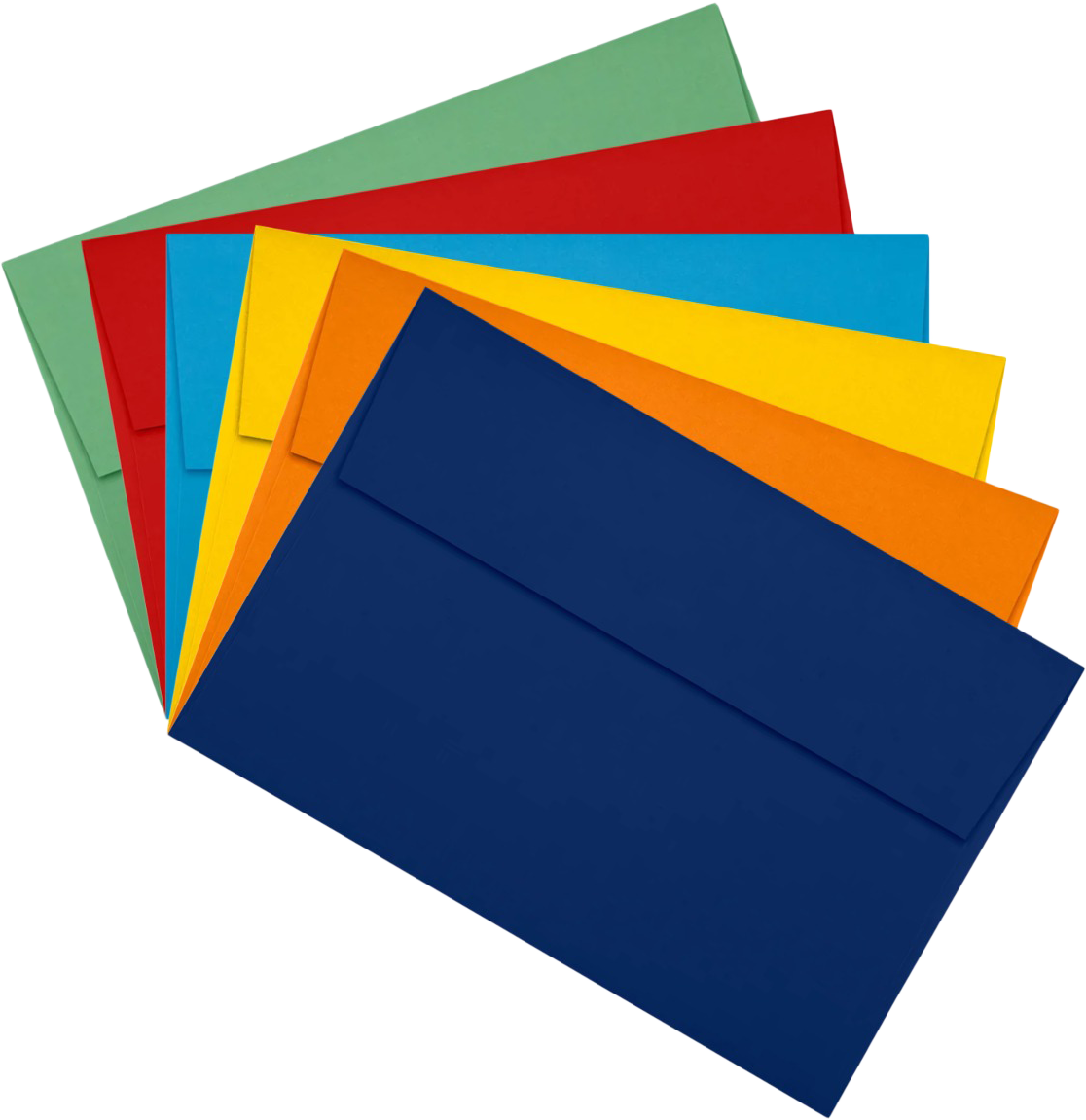 Assorted Primary A10 Envelopes (6 x 9 1/2) - 150 Pack