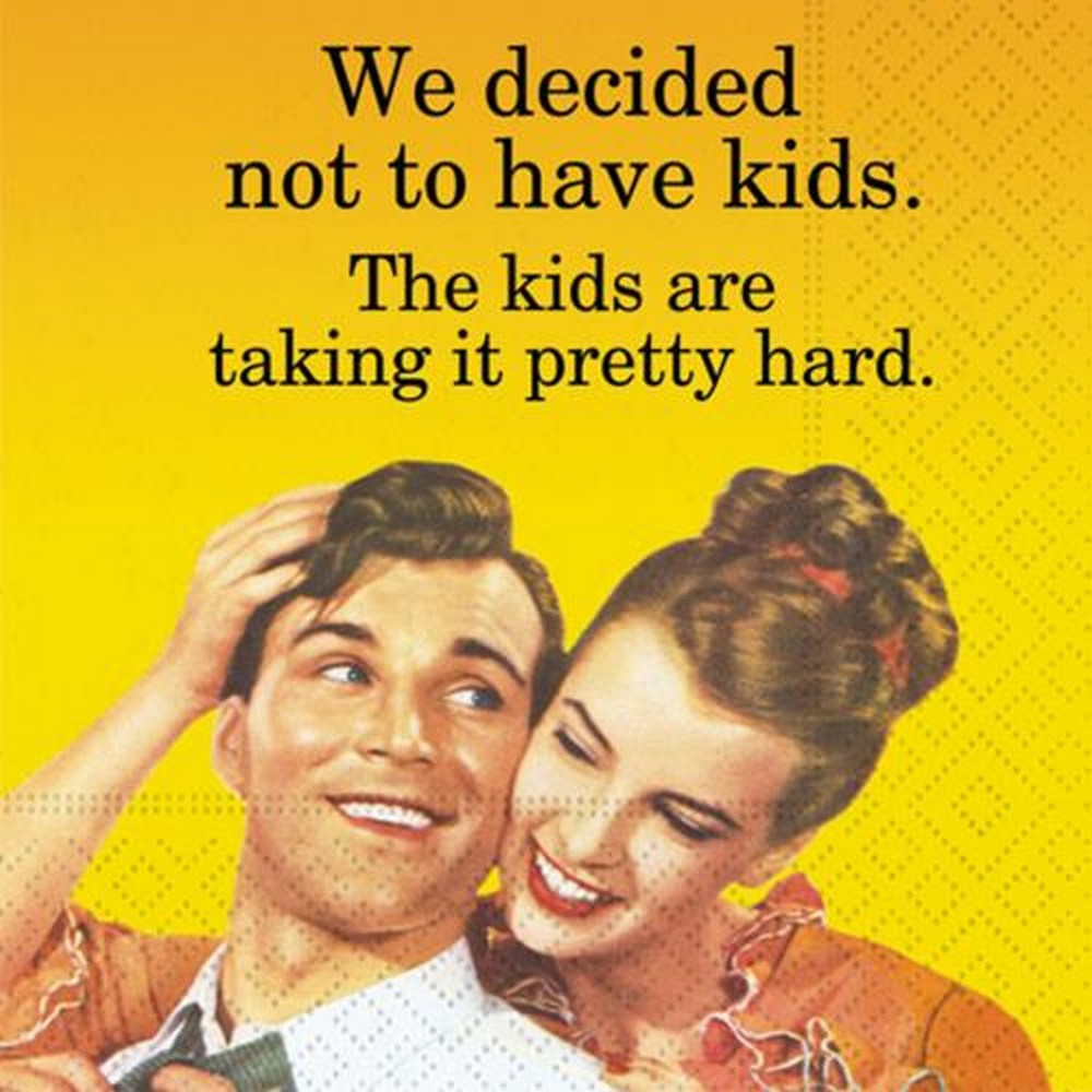 Not To Have Kids 5 x 5 Novelty Holiday Cocktail Napkins - 20 Pack