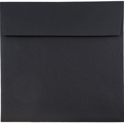 Black Linen 32lb 9 x 9 Square Envelopes with Peel & Seal