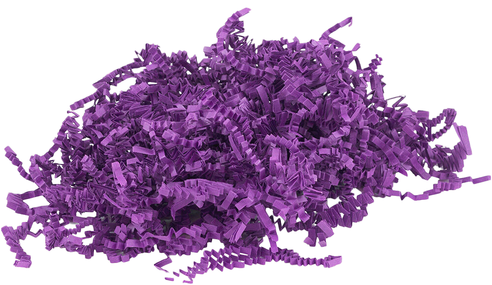 Purple Crinkle Cut Shred Tissue Paper - 2oz