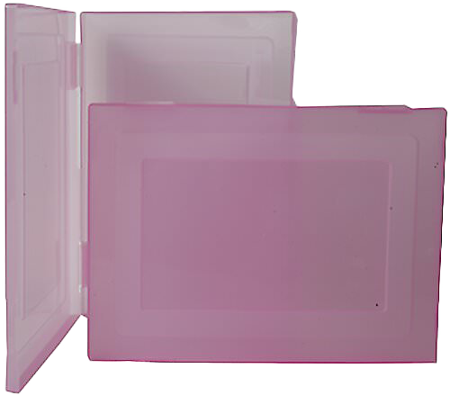 Pink 9 1/2 x 12 1/2 x 3/4 Plastic Portfolios with Snap