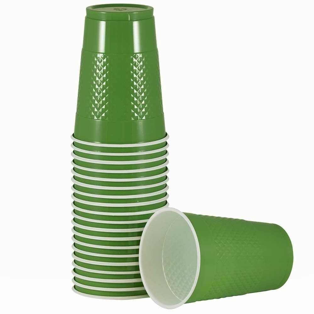 Yellow and Green Party Tableware Kit (Small and Medium Plastic Plates, Lunch and Beverage Napkins, Plastic Cups, and Plastic Tablecovers) - 160 Pack