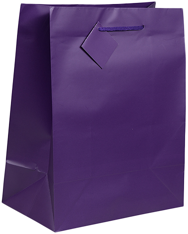Purple Medium Matte Gift Bags (8 x 10 x 4)