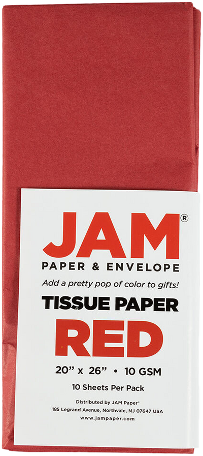 Red Tissue Paper (20 x 26) - 10 Sheets
