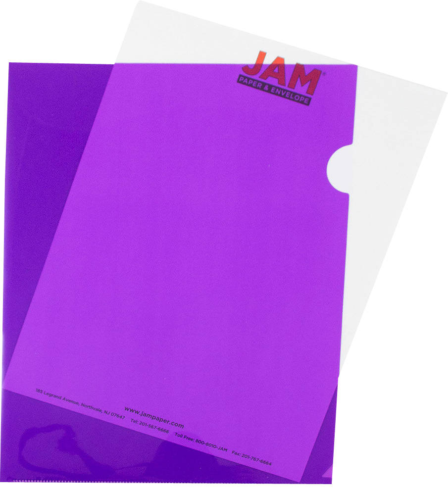 Purple 9 x 11 1/2 Plastic Sleeves