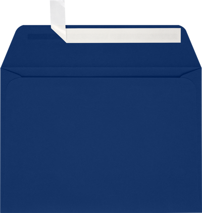 Navy Blue 32lb A7 Full Face Window Envelopes (5 1/4 x 7 1/4) with Peel & Seal