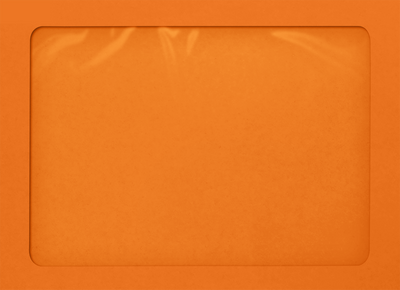 Mandarin Orange 32lb A7 Full Face Window Envelopes (5 1/4 x 7 1/4) with Peel & Seal