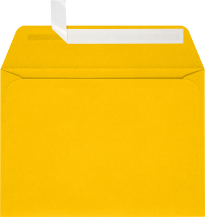 Sunflower Yellow 32lb A7 Full Face Window Envelopes (5 1/4 x 7 1/4) with Peel & Seal