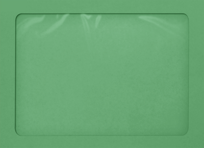 Holiday Green 32lb A7 Full Face Window Envelopes (5 1/4 x 7 1/4) with Peel & Seal