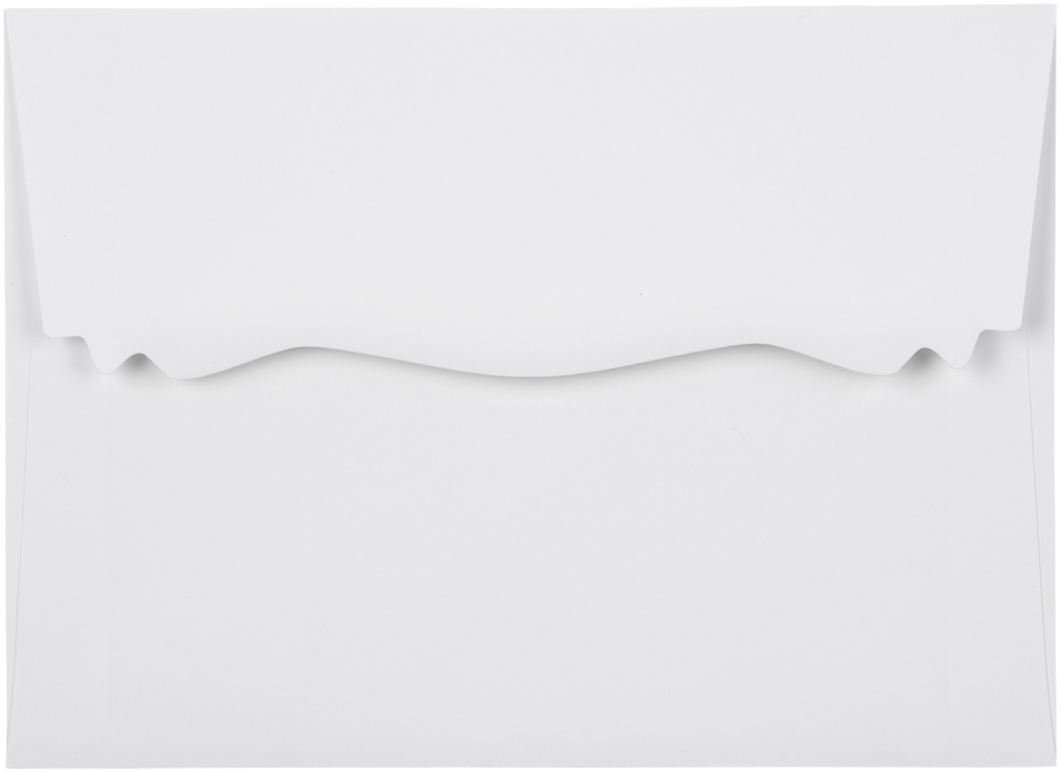 White 28lb A7 Squiggle Flap Invitation Envelopes (5 1/4 x 7 1/4)