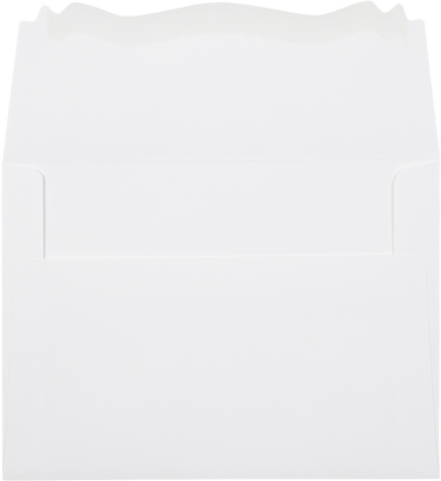 White 28lb A7 Squiggle Flap Invitation Envelopes (5 1/4 x 7 1/4)
