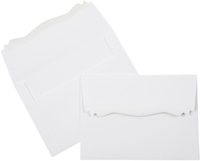 White 28lb A7 Squiggle Flap Invitation Envelopes (5 1/4 x 7 1/4)