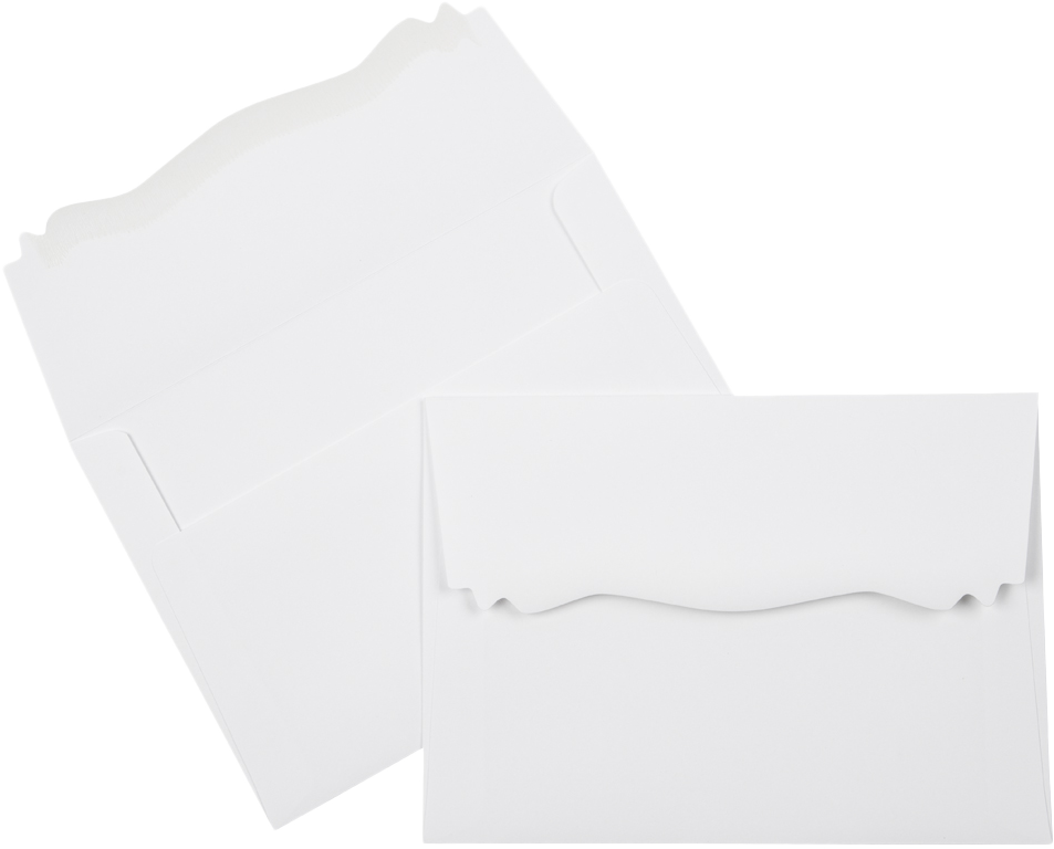 White 28lb A7 Squiggle Flap Invitation Envelopes (5 1/4 x 7 1/4)