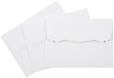 White 28lb A7 Squiggle Flap Invitation Envelopes (5 1/4 x 7 1/4)