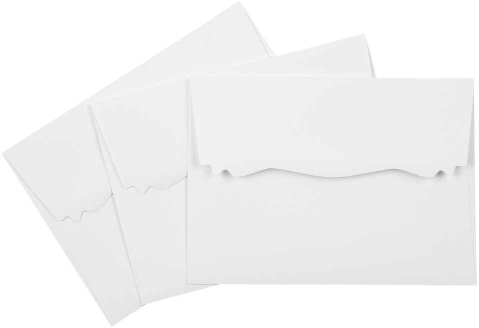 White 28lb A7 Squiggle Flap Invitation Envelopes (5 1/4 x 7 1/4)