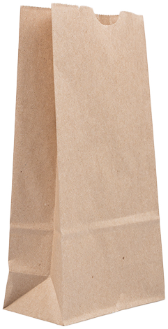 Brown Kraft Small Paper Lunch Bags (4 1/4 x 8 x 2 1/4) - 25 Pack