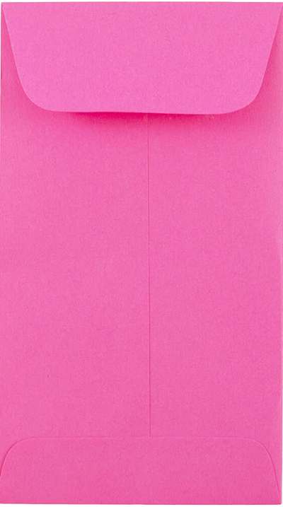 Fuchsia Pink Magenta 32lb #5 1/2 Coin Envelopes (3 1/8 x 5 1/2)