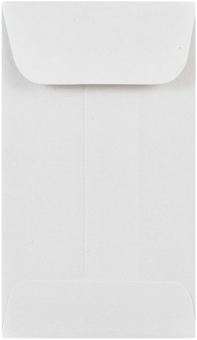 White 28lb #3 Coin Envelopes (2 1/2 x 4 1/4)