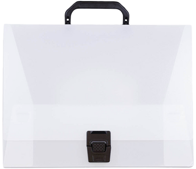 Clear 12 3/4 x 9 1/2 x 3 Plastic Carry Cases with Buckle