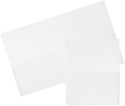 Clear 9 x 12 Plastic Regular Weight Folders