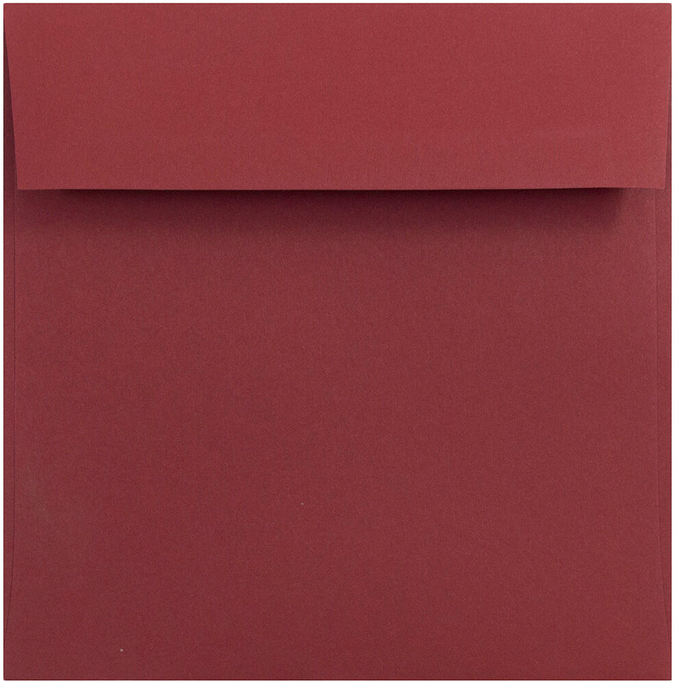 Garnet Dark Red 32lb 6 x 6 Square Envelopes