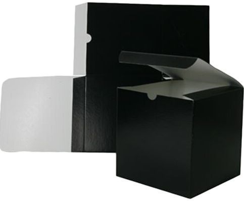 Black Glossy Large Gift Boxes (6 x 6 x 6)