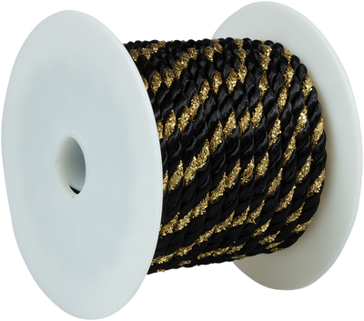 Black with Gold 15 Yards Ribbon