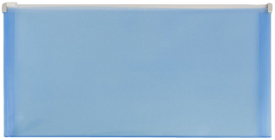Blue #10 Business Plastic Envelopes (4 1/8 x 9 1/2) with Zip Closure
