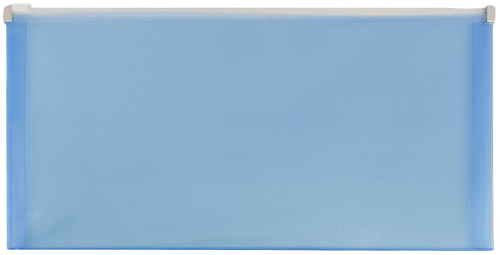 Blue #10 Business Plastic Envelopes (4 1/8 x 9 1/2) with Zip Closure