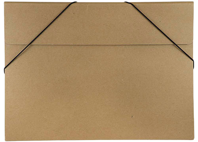 Brown Kraft Large 11 x 15 x 3/8 Elastic Portfolios