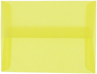 Primary Yellow Translucent 30lb A2 Invitation Envelopes (4 3/8 x 5 3/4)