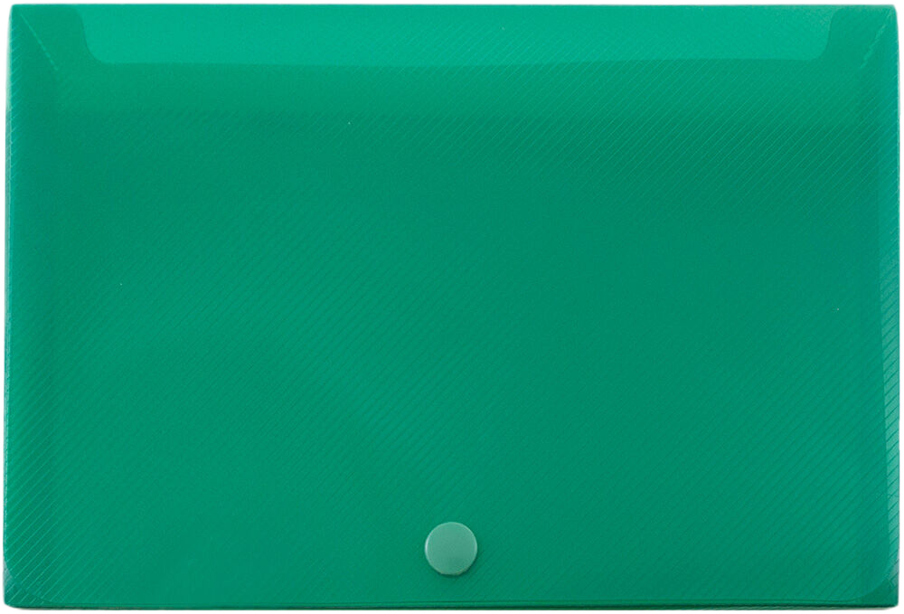 Green 6 1/8 x 4 1/2 x 1 Plastic Snap Case Portfolios
