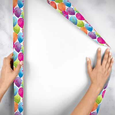 Balloon White Wrapping Paper (12.5 Sq Ft)