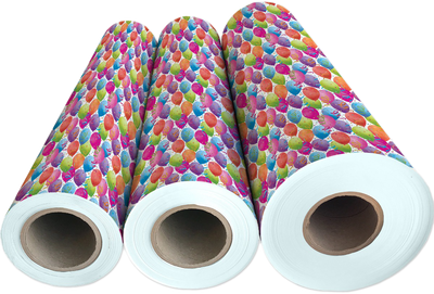 Balloon White Wrapping Paper (12.5 Sq Ft)
