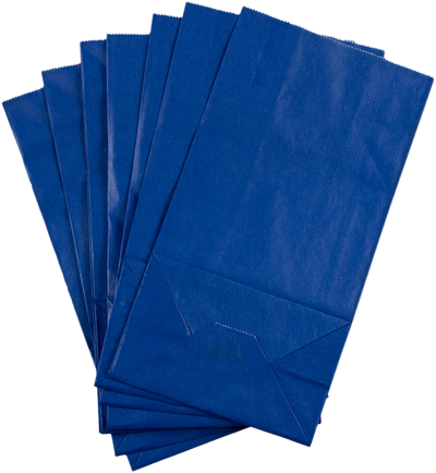Blue Medium Lunch Bags (5 x 9 3/4 x 3)