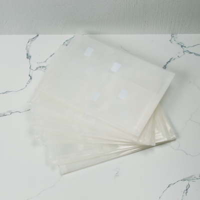 Clear Letter Booklet 3 Pocket Plastic Envelopes (9 3/4 x 13) with Hook and Loop Closure
