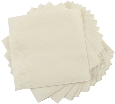 Ivory 5 x 5 3-Ply Beverage Napkins