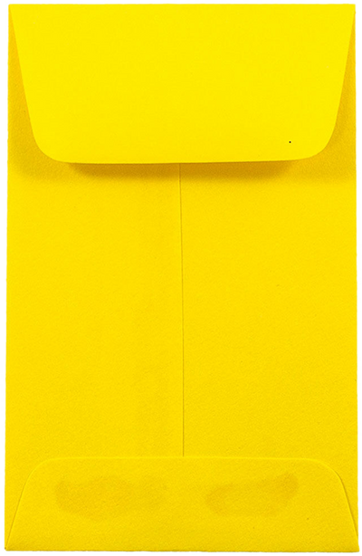 Yellow 24lb #1 Coin Envelopes (2 1/4 x 3 1/2)
