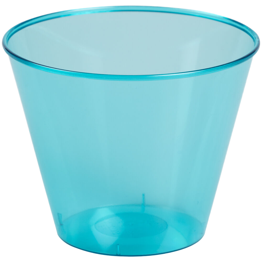 Bright Blue 9oz Plastic Tumblers - 72 Pack