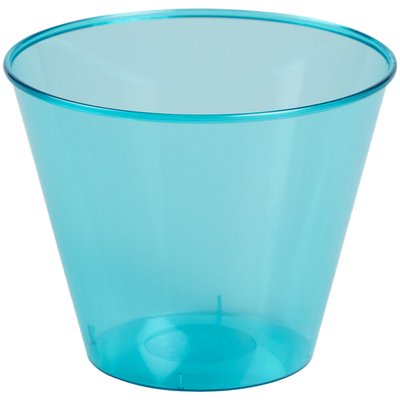 Bright Blue 9oz Plastic Tumblers - 72 Pack