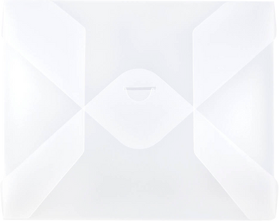 Clear Frost 9 1/2 x 11 7/8 x 1/4 Plastic Portfolios Tuck Flap