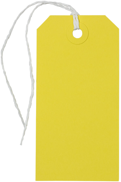 Yellow Medium Gift Tags (4 1/4 x 2 3/8) - 10 Pack