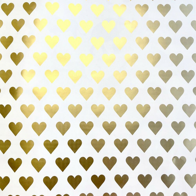 Golden Hearts 24" x 417' Bulk Wrapping Paper (834 Sq Ft)