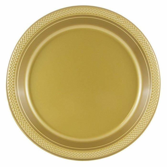Green and Gold Party Tableware Kit (Small and Medium Plastic Plates, Lunch and Beverage Napkins, Plastic Cups, and Plastic Tablecovers) - 160 Pack