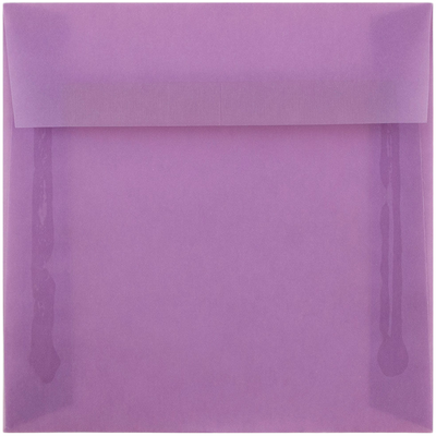 Light Purple Lilac Translucent 30lb 6 1/2 x 6 1/2 Square Envelopes