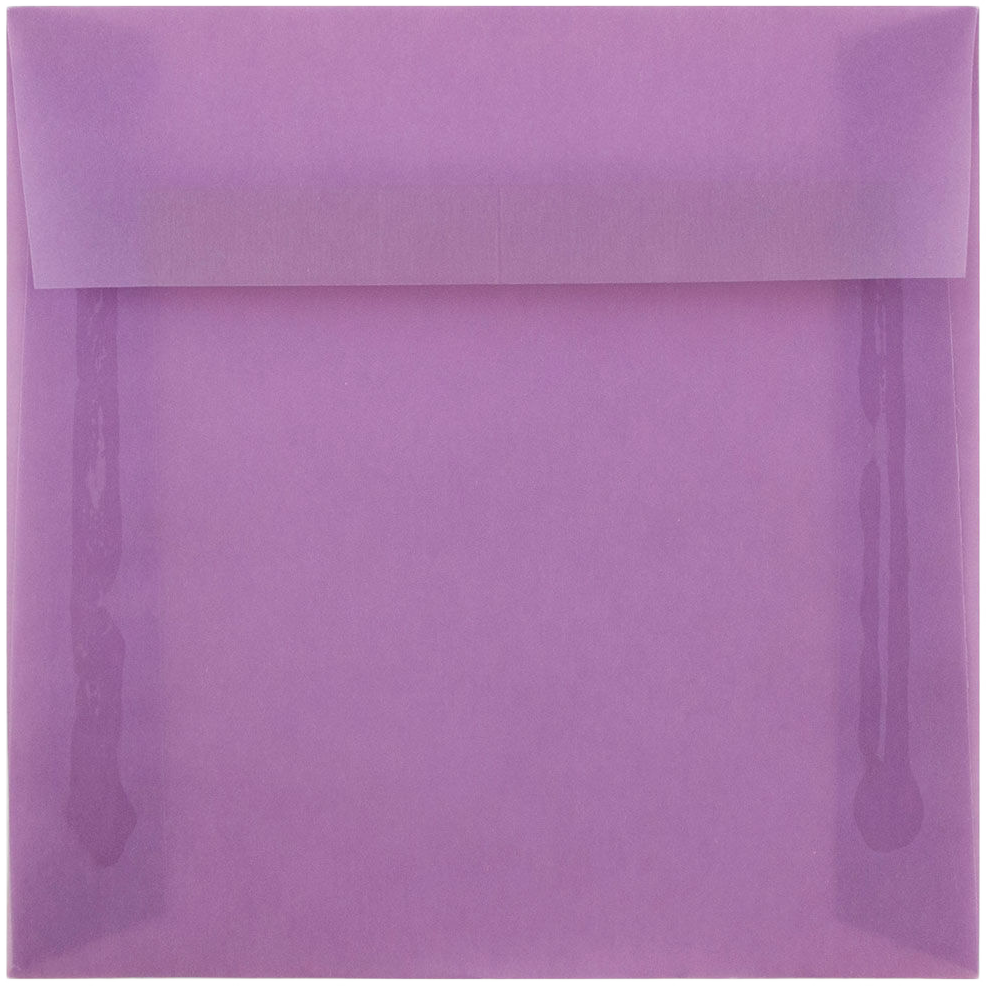 Light Purple Lilac Translucent 30lb 6 1/2 x 6 1/2 Square Envelopes