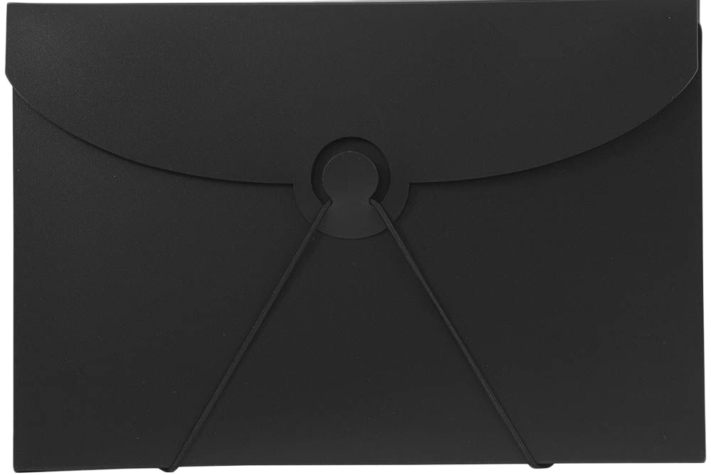 Black Medium 6 1/2 x 9 1/2 x 1/4 Plastic Portfolios