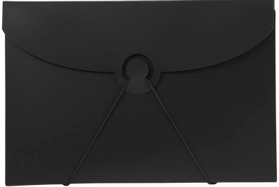 Black Medium 6 1/2 x 9 1/2 x 1/4 Plastic Portfolios