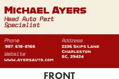 Natural White 100lb Cougar 2 x 3 1/2 Flat Premium Business Cards