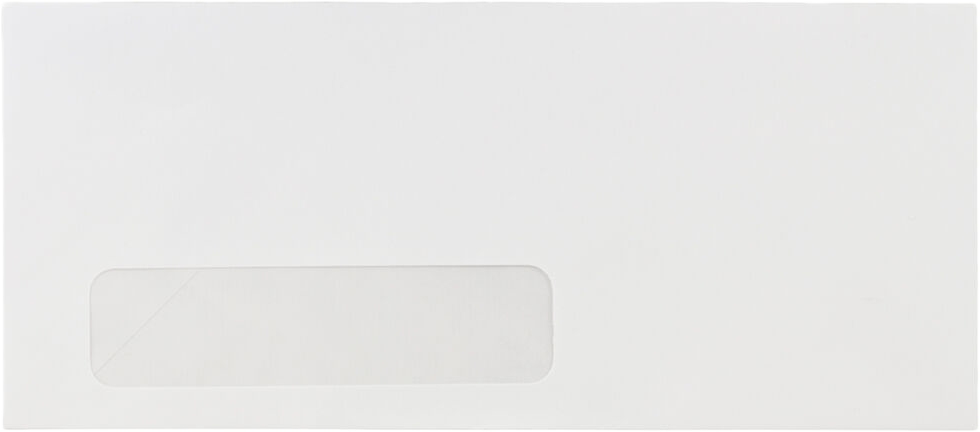 White 24lb #10 Window Envelopes (4 1/8 x 9 1/2)